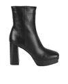 Gianvito Rossi Leather Platform Ankle Boots In Black