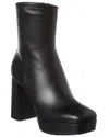 Gianvito Rossi Leather Platform Ankle Boots In Black