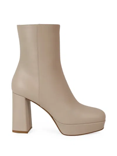 Pre-owned Gianvito Rossi Daisen Platform Ankle Boots In Neutral