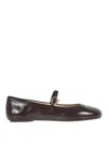 Gianvito Rossi Carla Leather Ballet Flats In Burgundy
