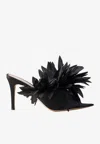 Gianvito Rossi Daniah 85 Fringed Satin Mules