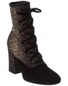 Gianvito Rossi Danis 85 Knit & Suede Boot In Animal Print
