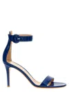 Gianvito Rossi 105mm Portofino Denim Sandals In Dark Blue