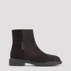 Gianvito Rossi Lexington Suede Ankle Boots In Dark Brown