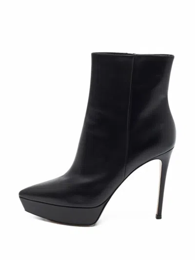 Pre-owned Gianvito Rossi Dasha Platform Ankle Boots In Black