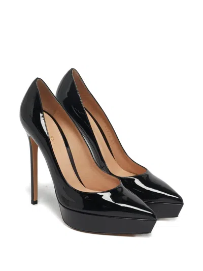 Pre-owned Gianvito Rossi Dasha Platform Leather Pumps In Black