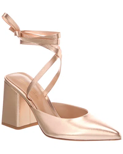 Gianvito Rossi Dauphine 85 Leather Pump In Gold