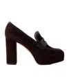 Gianvito Rossi Deauville 70 Leather-trimmed Corduroy Platform Pumps In Brown