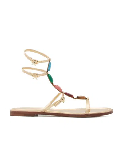 GIANVITO ROSSI GIANVITO ROSSI SHANTI EMBELLISHED FLAT SANDALS