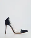 GIANVITO ROSSI DENIM AND PVC POINTED HIGH HEEL