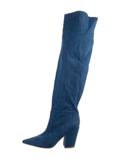 Pre-owned Gianvito Rossi Denim Boots In Blue