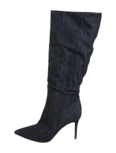 Pre-owned Gianvito Rossi Denim Boots In Blue
