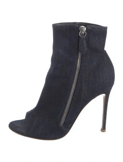 Pre-owned Gianvito Rossi Denim Boots In Blue