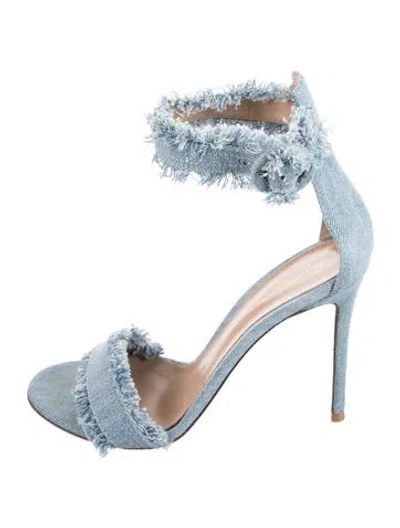 Pre-owned Gianvito Rossi Denim D'orsay Pumps In Blue