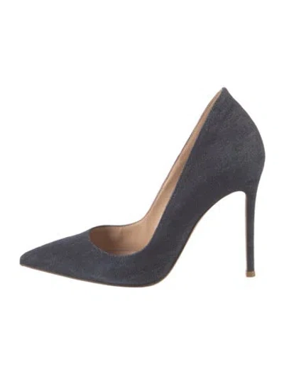 Pre-owned Gianvito Rossi Denim Pumps In Blue