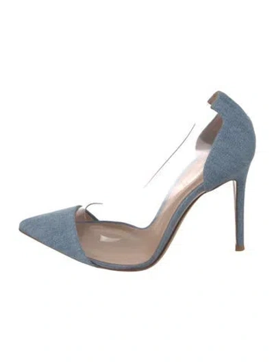Pre-owned Gianvito Rossi Denim Pumps In Blue