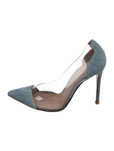 Pre-owned Gianvito Rossi Denim Pumps In Blue