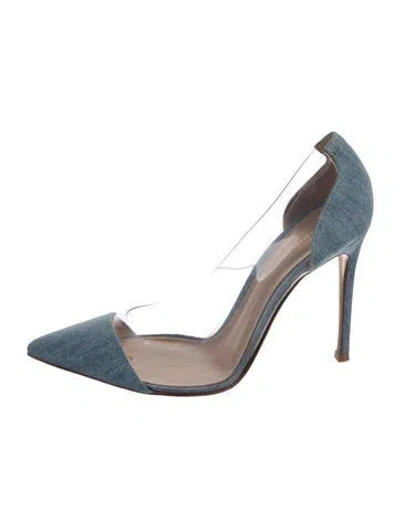 Pre-owned Gianvito Rossi Denim Pumps In Blue