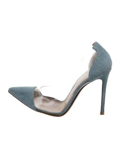 Pre-owned Gianvito Rossi Denim Pumps In Blue