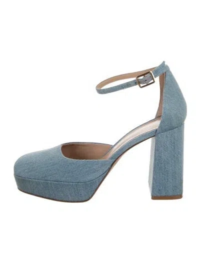 Pre-owned Gianvito Rossi Denim Pumps In Blue