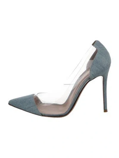 Pre-owned Gianvito Rossi Denim Pumps In Blue
