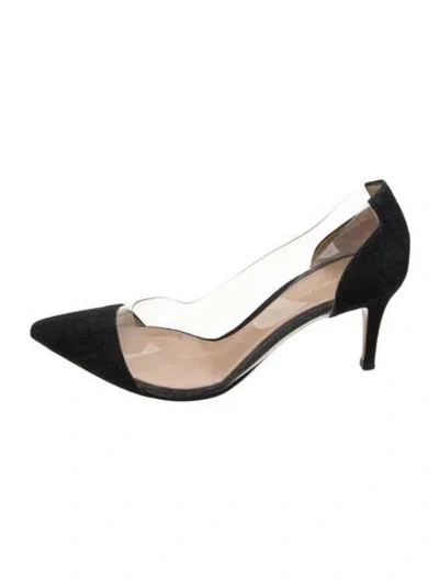 Pre-owned Gianvito Rossi Denim Pumps In Blue/clear