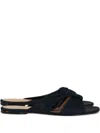 Gianvito Rossi Denim Sandals In Blue