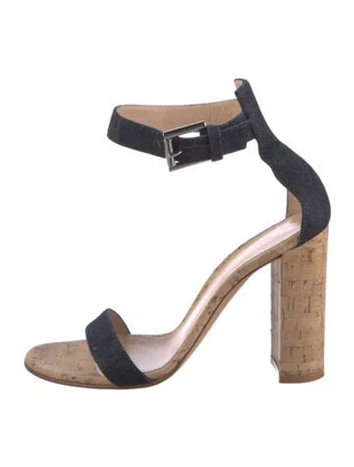 Pre-owned Gianvito Rossi Denim Sandals In Blue