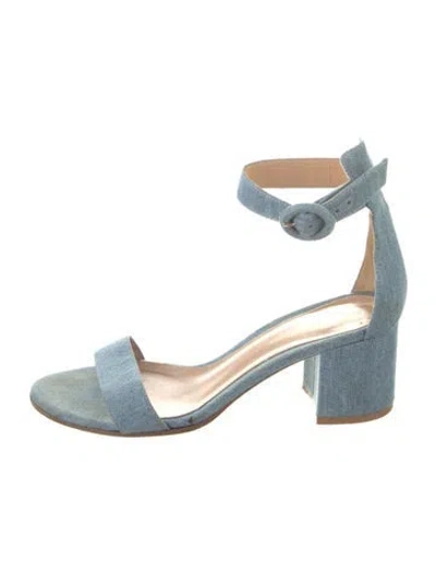 Pre-owned Gianvito Rossi Denim Sandals In Blue