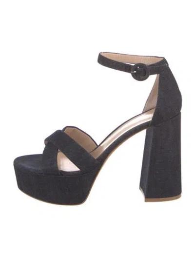 Pre-owned Gianvito Rossi Denim Sandals In Blue
