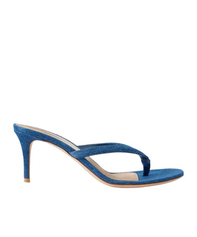 Gianvito Rossi Calypso 70 Denim Sandals In Blue