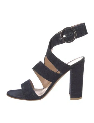 Pre-owned Gianvito Rossi Denim Sandals In Blue