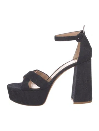 Pre-owned Gianvito Rossi Denim Sandals In Blue