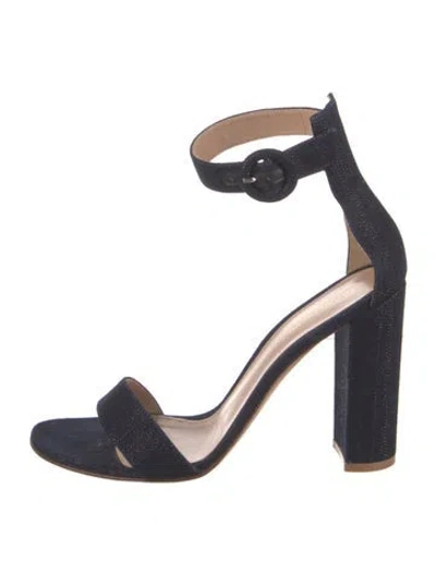 Pre-owned Gianvito Rossi Denim Sandals In Blue