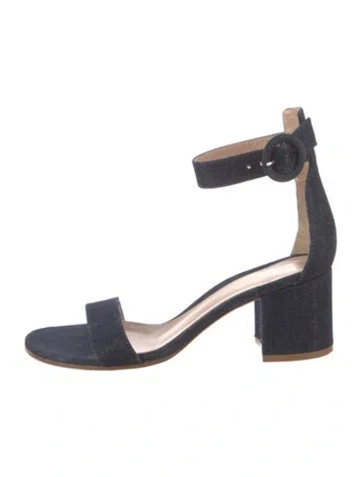 Pre-owned Gianvito Rossi Denim Sandals In Blue