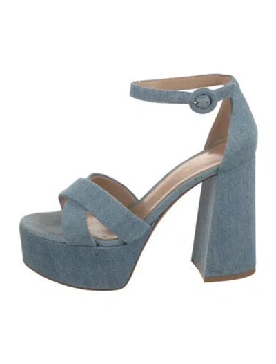 Pre-owned Gianvito Rossi Denim Sandals In Blue