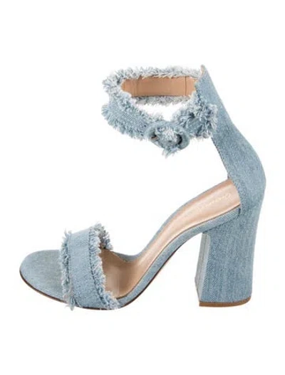 Pre-owned Gianvito Rossi Denim Sandals In Blue