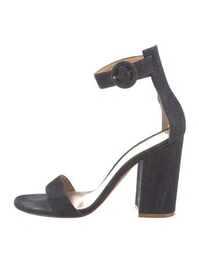 Pre-owned Gianvito Rossi Denim Sandals In Blue