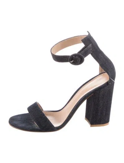 Pre-owned Gianvito Rossi Denim Sandals In Blue