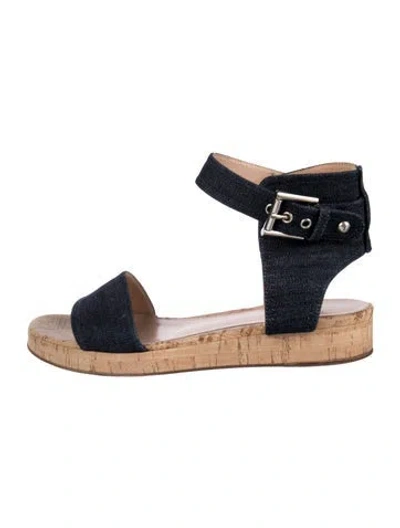 Pre-owned Gianvito Rossi Denim Sandals In Blue