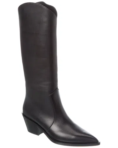 Gianvito Rossi Denver 45 Leather Knee-high Boot In Black