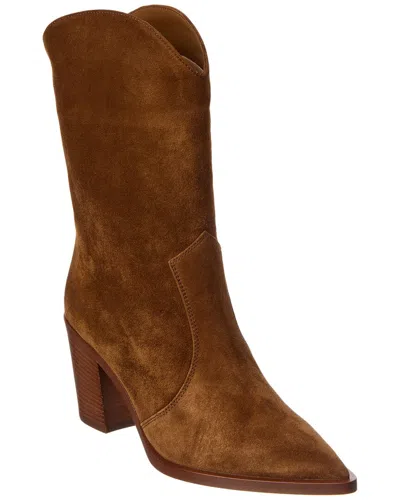 Gianvito Rossi Denver 70 Suede Boot In Brown