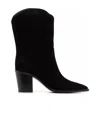 Gianvito Rossi Denver Suede Ankle Boots In Black