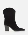 Gianvito Rossi Denver Suede Texan Boots In Black