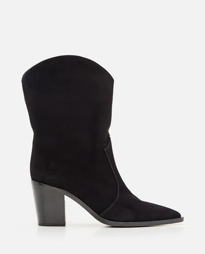 GIANVITO ROSSI DENVER SUEDE TEXAN BOOTS