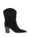 Gianvito Rossi Denver Suede Texan Boots In Black