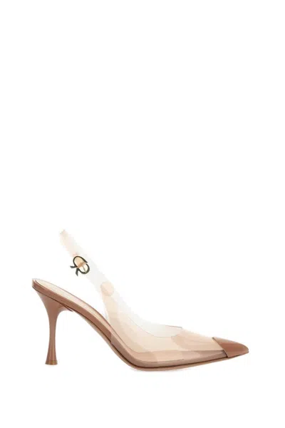 Gianvito Rossi Diana 85 In Pvc Pumps Slingback In Neutral