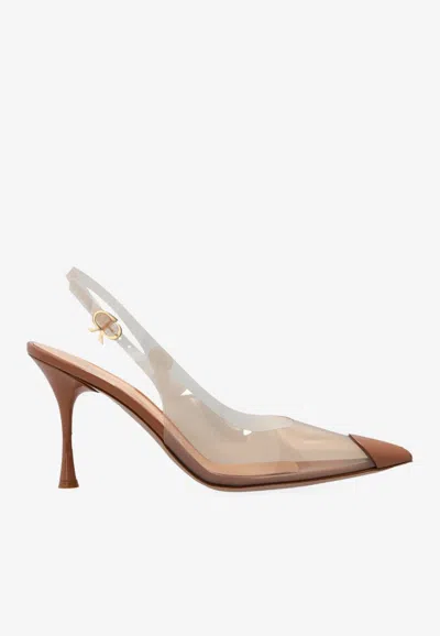 Gianvito Rossi Diana 85 Slingback Plexi Pumps In Transparent