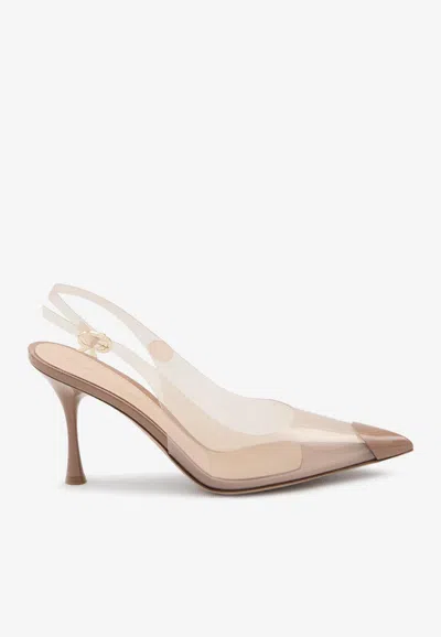 Gianvito Rossi Diana 85 Slingback Pvc Pumps In Brown