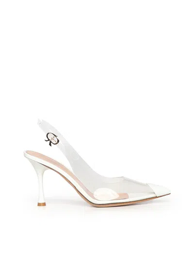 Gianvito Rossi Diana Slingback In White